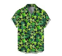 Camisas de un solo pecho para primavera y verano masculinas con estampado completo, playas, manga corta, vacaciones, vacaciones al aire libre, N, 3XL