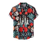 Camisas Estampadas Hombre Manga Corta del Slim Amarilla Surferas Elasticas Leopardo Básicas Abierto Lujo Retro Precio Abierta Morada Varones Anti Camioneros Cola Calentadores C