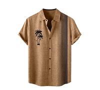 Camisas florales para hombre con tira de botones, camisas de playa tropicales para vacaciones, elegantes, de manga corta, para verano, deportivas, transpirables, sencillas, holgadas, para el tiempo