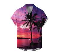 Camisas hawaianas de playa para hombre, con botones, gráfico de manga corta, camisa hawaiana de palmera con solapa, camisas de crucero por el Caribe, camisas de moda tropical, divertidas, México
