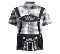 Camisas Hawaianas Hombre,Camisa de Vacaciones al Aire Libre de Manga Corta para Playa con Estampado Completo de Solapa Informal con un Pecho de Primavera para Hombre