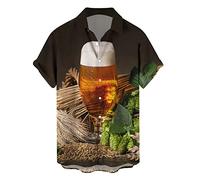 Camisas hawaianas para hombre - Camisas con flores estampadas, camiseta de manga corta, blusa ligera de vacaciones, camisa de playa de verano, camisa con botones, camisas casuales con solapa, camisas