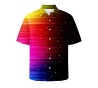 Camisas Hombre Manga Corta Camiseta para Carnaval Casual Tendencia 3D Impresa Digital Cuello Manga Cortad Camisa para Hombre para Actividades Al Aire Libre