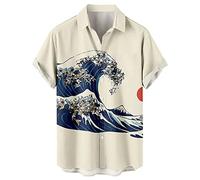 Camisas Hombre Manga Corta Sencilla Camisetas Multicolores Top Básicas Informal/Manga Corta/Playa/Vacaciones/Verano Camisa Camiseta Estampada Camisas de Camisa Hawaiana