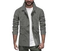 Camisas ligeras de manga larga para hombre, primavera y otoño, casual, de manga larga, solapa, color liso, con botones, duraderas, camisetas para otoño, ropa deportiva para citas, caminatas, gris, 3XL