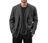 Camisas Lino Hombre, Camisa de Lino Elegante para Hombre Versátil en Corte Holgado Ideal para Ocasiones Formales e Informales de Negocios Casuales