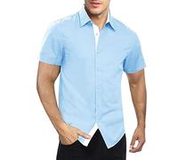 Camisas Lino Hombre Camisas Hombre Camisetas Verano Camisa Manga Corta Verde Camiseta Blancas Chaquetas Americanas Ropa Trabajo De Chaqueta Americana Casual Elastico Blanca Polos 5XL Traje Estampadas