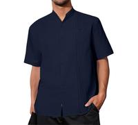 Camisas Lino Hombre Camisas Hombre Manga Corta Ballenas Cuello Camisa Hortera Conjunto Vestir Slim Fit Larga Camisetas De Vaqueras Americana Casual Ropa Primavera Blanca Militar Tallas Grandes Ligero