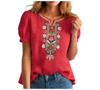 Camisas Mujer Camisetas Mujer Camisa Algodón Lino Camisetas Basicas Blusas Y Blusas De De Manga Corta Blusa Elástica Entallada La Camisa Lino del Algodón La Manga Larga Las Mujeres Remata Estampada
