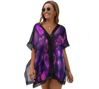 Camisas Mujer Sexy Vestido Playa Verano Corazón Neón Cielo Estrellado Camisa Suelta De Bikini Cover Up Geometría Los Sueños Traje De Baño para Mujer Vestido De Playa Casual Blusa Camisolas Playeras