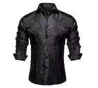 Camisas occidentales bordadas de manga larga para hombre formal de esmoquin de manga larga, ajuste regular, camisa inteligente de novio, camisa de boda de moda, ajuste a medida, tops jacquard de
