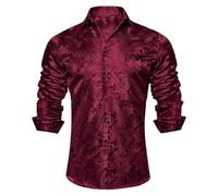 Camisas occidentales bordadas de manga larga para hombre formal de esmoquin de manga larga, ajuste regular, camisa inteligente de novio, camisa de boda de moda, ajuste a medida, tops jacquard de