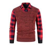 Camisas para el vientre para hombre, otoño e invierno, camisas de negocios, cuello Fak E, dos piezas, ropa deportiva con botones, camisa de manga larga, camisa para el tiempo libre, ropa de ocio, O