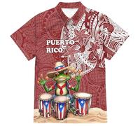 Camisas para hombre con estampado casual de manga larga con botones y patrones elegantes, cómodas y transpirables para el uso diario en verano, Vino, 5XL