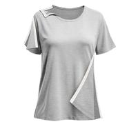 Camisas para Mujeres después de una cirugía de Hombro - Manga Corta - Ropa de recuperación de Hombro con Cierre Completo y Botones Chemo Ropa, S
