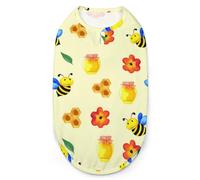 Camisas para Perros con diseño de Flores de Miel y Luna Llena, Camisetas de Verano para Mascotas, Camisetas Suaves sin Mangas, Ropa para Mascotas para Cachorros pequeños y Gatos XL