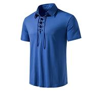 Camisas polo de manga corta para hombre, con cordones, ajuste regular, cómodas, con solapa, ligeras, transpirables, lisas, refrescantes, absorben la humedad, camisetas de verano para el trabajo, fin