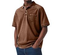 Camisas polo para hombre adulto, camisetas de verano de manga corta, camisetas lavadas de gran tamaño, camisetas para hombre, tallas grandes y altas, para golf, trabajo, estilo retro, vintage, moda