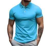 Camisas polo para hombre adulto diseñador, camiseta de manga corta con solapa, camiseta de color sólido con botones, camisetas de negocios ajustadas, camisas polo elástico casual para trabajo, ropa de