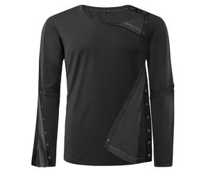 Camisas Unisex de recuperación después de la cirugía del Hombro, Camisas de Manga Larga para Hombres y Mujeres, Negro -, XL