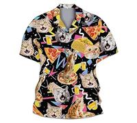 Camisas Verano Hombre - Chemises imprimées décontractées pour hommes idéales pour le quotidien les activités de plein air et les sorties à la plage Haut d'été confortable et élégant (Black XL)