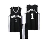 Camiset Baloncesto Hombre y Niño, Conjunto Baloncesto Hombre y Niño 2 Piezas, Equipación Baloncesto Hombre y Niño Sin Mangas Negro 2XL