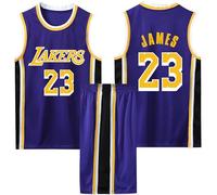 Camiset Baloncesto Hombre y Niño, Conjunto Baloncesto Hombre y Niño 2 Piezas, Equipación Baloncesto Hombre y Niño Sin Mangas Violeta XS