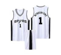 Camiset Baloncesto Hombre y Niño, Conjunto Baloncesto Hombre y Niño 2 Piezas, Equipación Baloncesto Hombre y Niño Sin Mangas Blanco 4XL