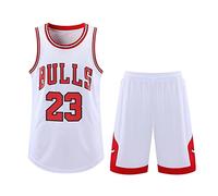 Camiset Baloncesto y Hombre y Niño, Conjunto Sin Mangas 2 Piezas Blanco XL