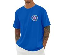 Camiseta 2026 con gráfico de sensibilización sobre el tema: camiseta cómoda e informal de cuello redondo para adultos para apoyo, azul, 5XL