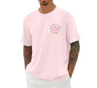 Camiseta 2026 con gráfico de sensibilización sobre el tema: camiseta cómoda e informal de cuello redondo para adultos para apoyo, Rosa claro., 5XL