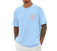 Camiseta 2026 con gráfico de sensibilización sobre el tema: camiseta cómoda e informal de cuello redondo para adultos para apoyo, azul claro, 3XL