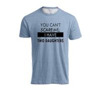 Camiseta 2026 para hombre con texto en alemán "Du Kannst Mir Keine Angst Machen, ich Habe Kinder | Funny T-Shirt mit dem Aufdruck "Papá, Papá, Dauchter, Kinder", azul claro, S