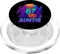 Camiseta 67 Auntie Meme Halloween Calabaza Esqueleto PopSockets PopGrip para MagSafe