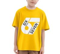 Camiseta 67 Meme Niño Six Seven Brainrot Camiseta Mangas Cortas Camisetas Six Seven Niño con Estampado De Dibujos Animados Italian Brainrot 67 T-Shirt con Cuello Redondo Ropa Festiva Novedosa