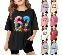 Camiseta 67 Meme Niño Six Seven Camiseta Mangas Cortas Camisetas De Six Seven Niños con Estampado De Dibujos Animados Italian Brainrot 67 T-Shirt con Cuello Redondo Divertida Ropa Retro De Carnaval
