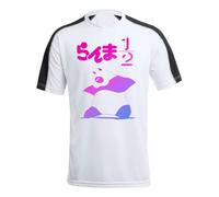 Camiseta A3 TÉCNICA Franja Mangas Negra Ranma 1/2 Serie Oso Panda genma Saotome Tshirt