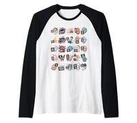 Camiseta ABC Space Alphabet - Aprendizaje de Astronomía Educativa Camiseta Manga Raglan