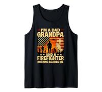 Camiseta Abuelo y Bombero - Nada me da miedo Americano Camiseta sin Mangas