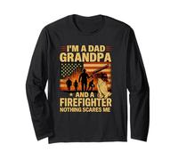 Camiseta Abuelo y Bombero - Nada me da miedo Americano Manga Larga