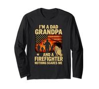 Camiseta Abuelo y Bombero - Nada me da miedo Americano Manga Larga