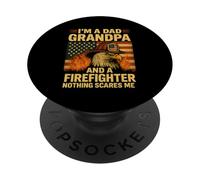 Camiseta Abuelo y Bombero - Nada me da miedo Americano PopSockets PopGrip Adhesivo