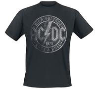 Camiseta AC/DC High Voltage 1975 negra, Negro , S