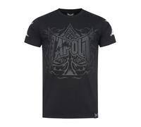 Camiseta 'Ace Of Spades' Hombre Tapout XL gris oscuro / negro / blanco
