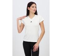 adidas Mujer AEROREADY Train Essentials Minimal Branding V-Neck tee, White, M