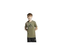 adidas Unisex niños Camo Graphic T-Shirt Junior, Olive strata, 9-10 Years