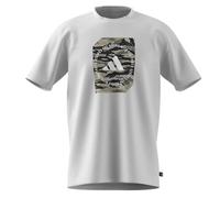 adidas Uomo Camo Shape Graphic T-Shirt, White/Wonder Alumina, L