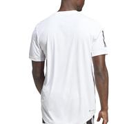 Camiseta para hombre Adidas Club 3 Stripes Tennis Tee - white blanc XL