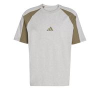 adidas Hombre Seasonal Essentials Colorblock T-Shirt, Medium Grey Heather, 4XL