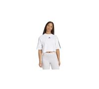 Camiseta adidas essentials cotton loose 3bandas mujer blanco/negr M